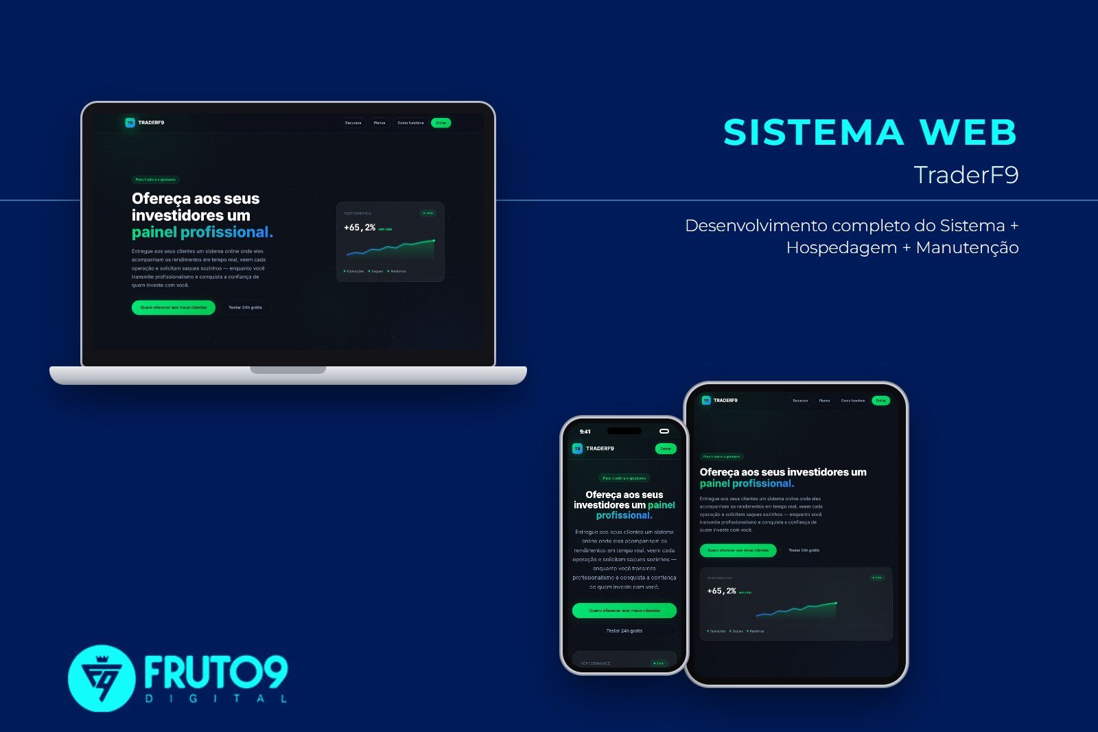 Sistema Web TraderF9 - Fruto9 Digital