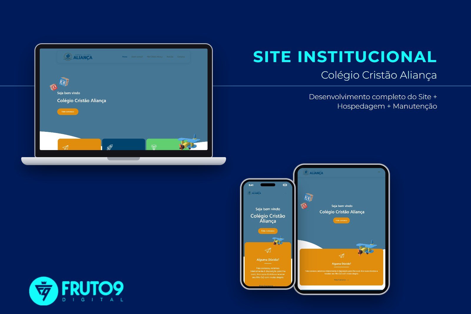 Site Institucional Colégio Cristão Aliança - Fruto9 Digital